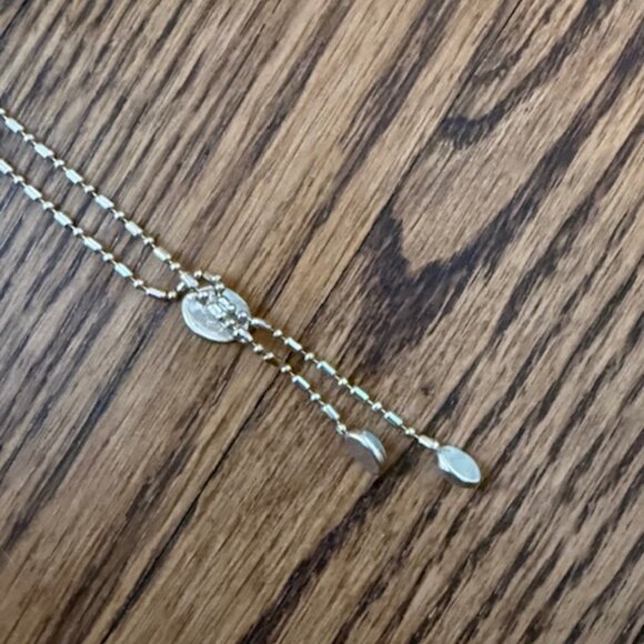 Sterling Silver and Turquoise Lariat Necklace - Picture 2 of 4